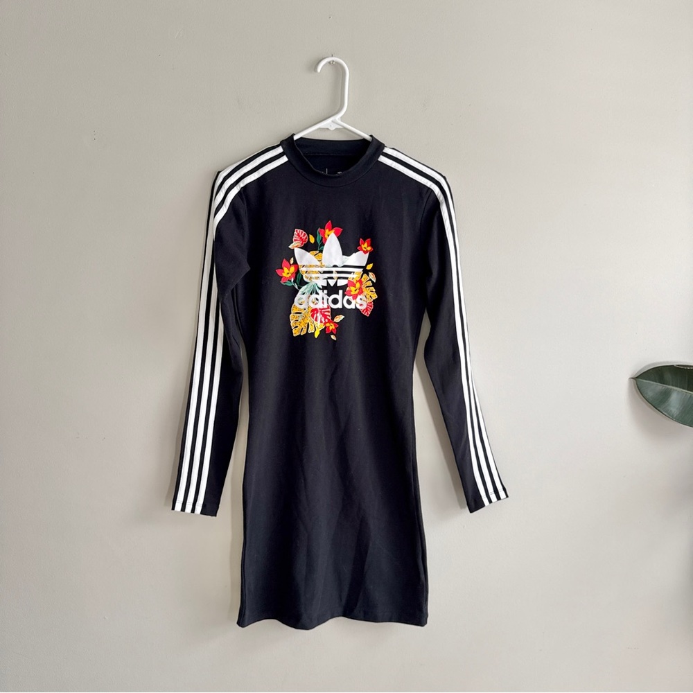 Adidas Originals Her Studio London Black Long-sSeeve Dress S - Picture 4 of 9